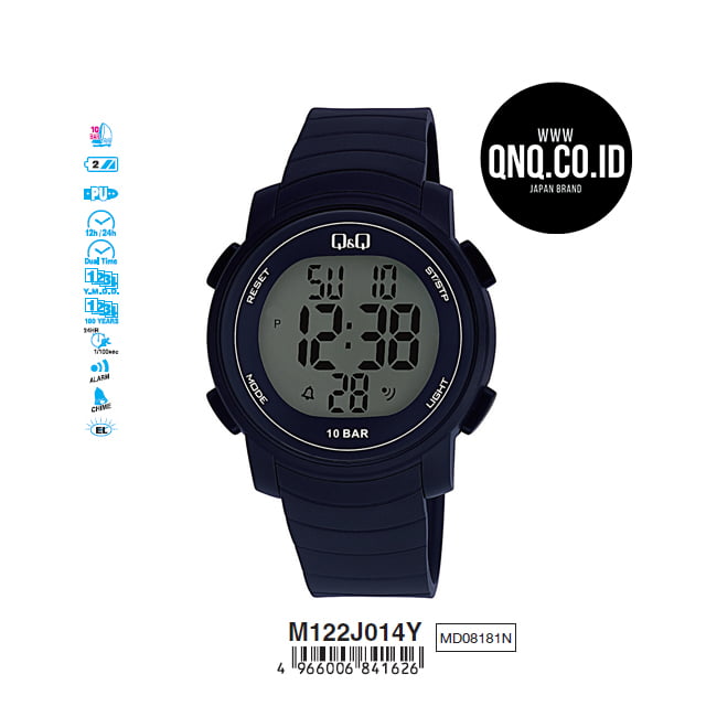 Jam Tangan digital Q&Q Original M122J014Y