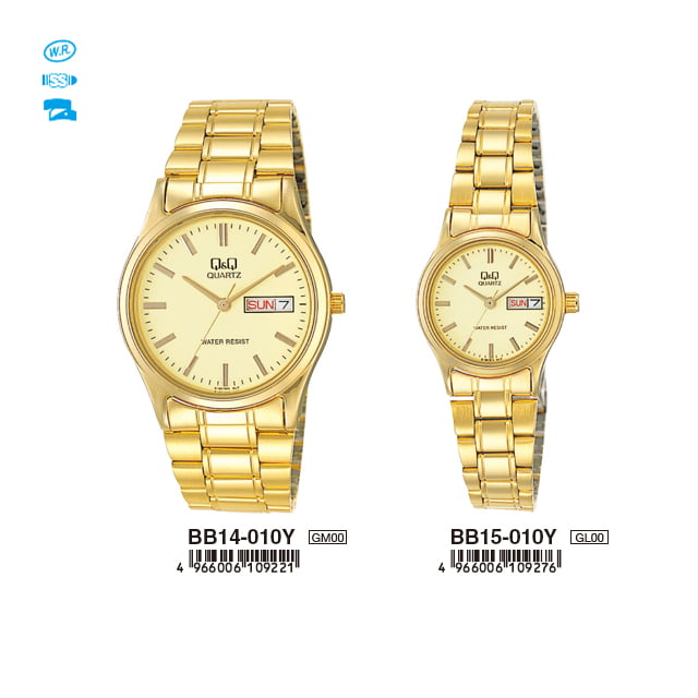 Jam Tangan Couple Q&Q Original BB14J010Y & BB15J010Y