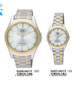 Jam Tangan Couple Q&Q Original Q206J401Y & Q207J401Y