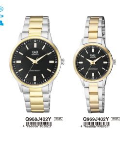 Jam Tangan Couple Q&Q Original Q968J402Y & Q969J402Y