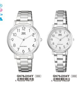 Jam Tangan Couple Q&Q Original Q978J204Y & Q979J204Y