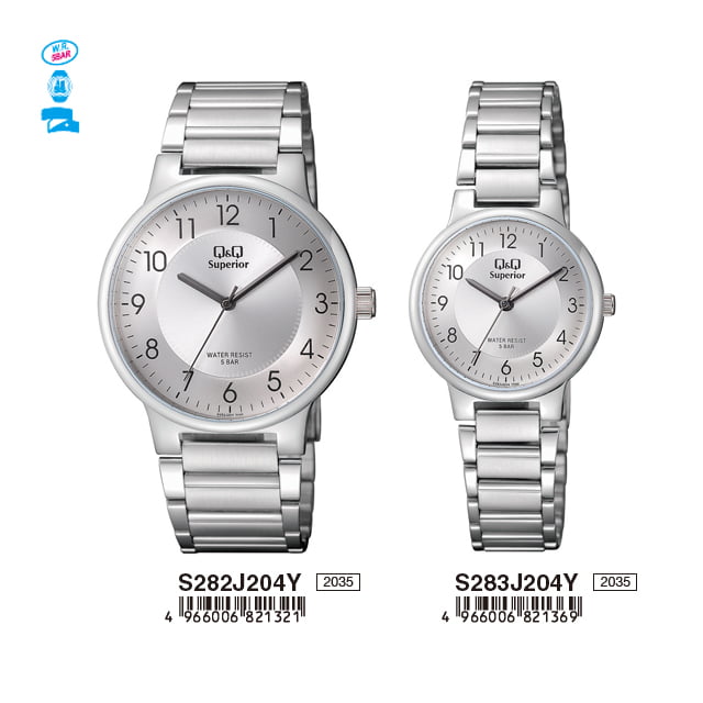 Jam Tangan Couple Q&Q Original S282J204Y & S283J204Y