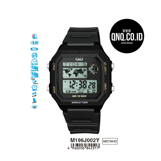 Jam Tangan Digital Q&Q Original M196J002Y