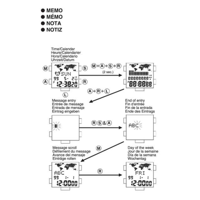 mesin Digital miyota cal P542-P543