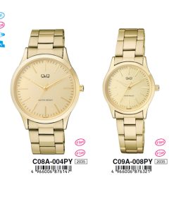 Jam Tangan Analog Q&Q Original C08A-004PY & C09A-008PY