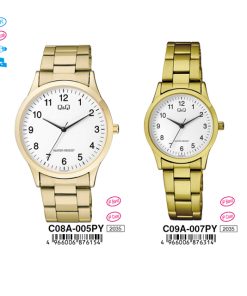 Jam Tangan Analog Q&Q Original C08A-005PY & C09A-007PY