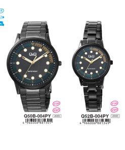 Jam Tangan Analog Q&Q Original Q50B-004PY & Q52B-004PY
