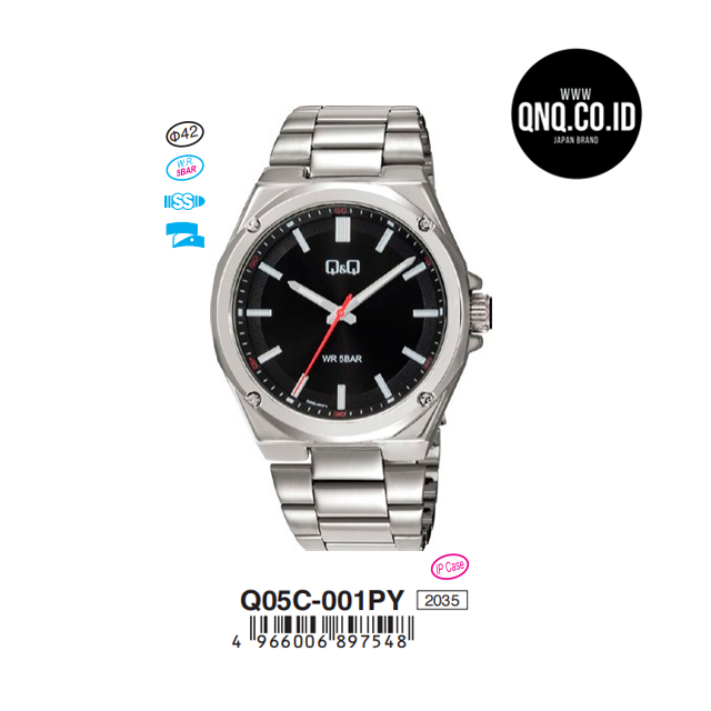 Jam Tangan Analog Q&Q Original Q05C-001PY
