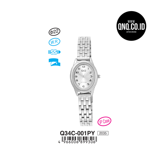 Jam Tangan Analog Q&Q Original Q34C-001PY