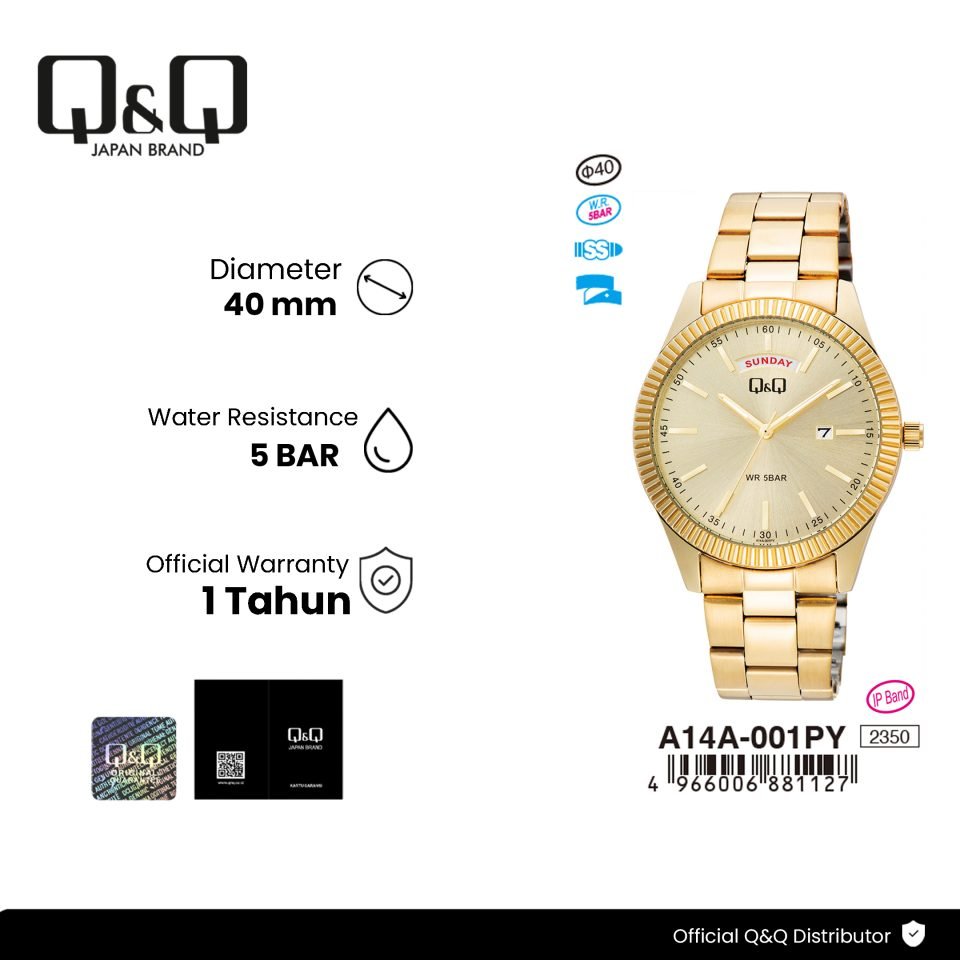 Q&Q A14A001PY Jam Tangan Pria
