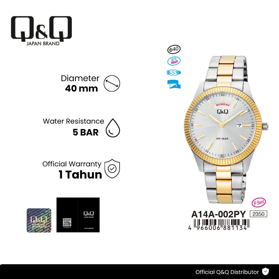Q&Q A14A002PY Jam Tangan Pria