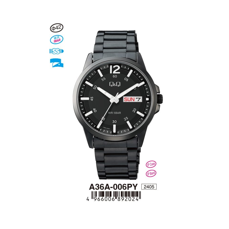 Q&Q A36A006PY Jam Tangan Pria