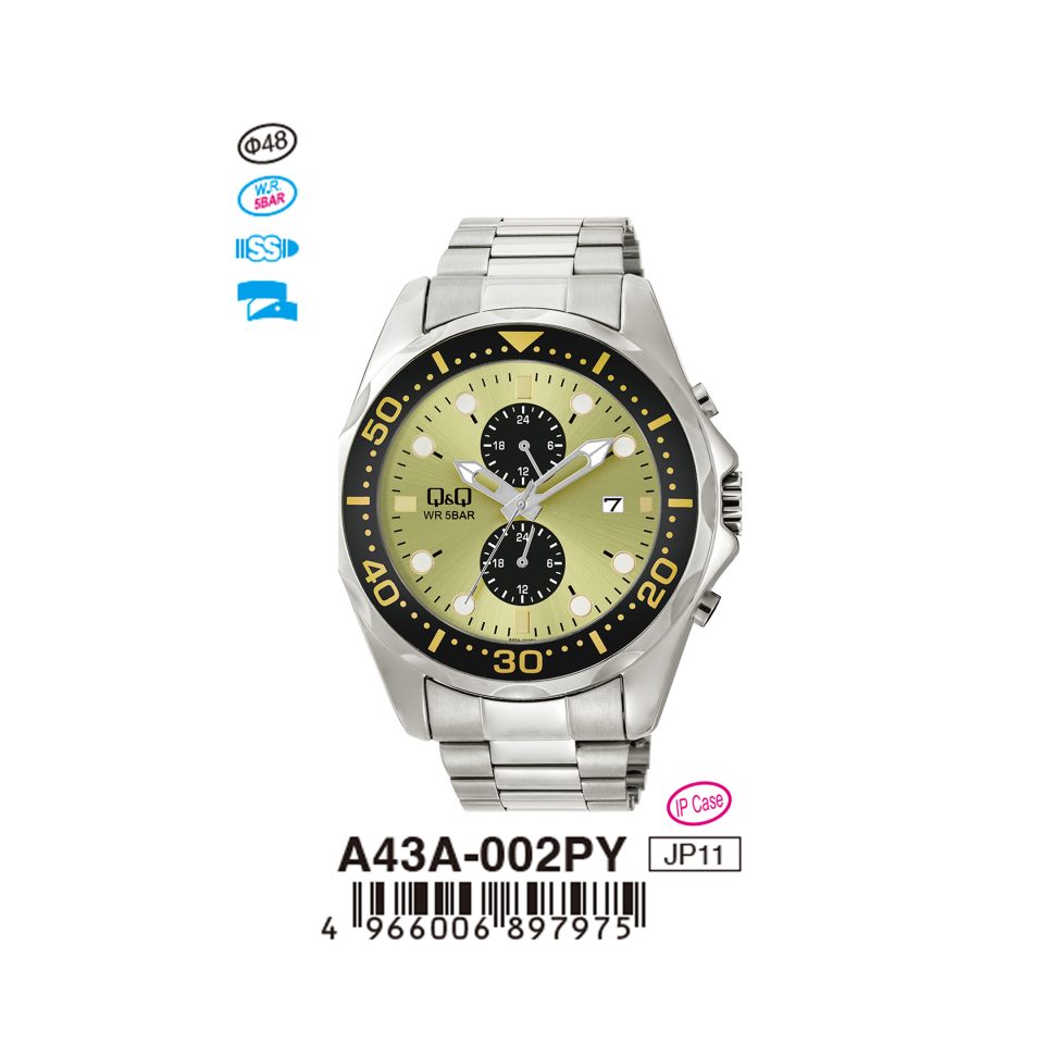Q&Q A43A002PY Jam Tangan Pria