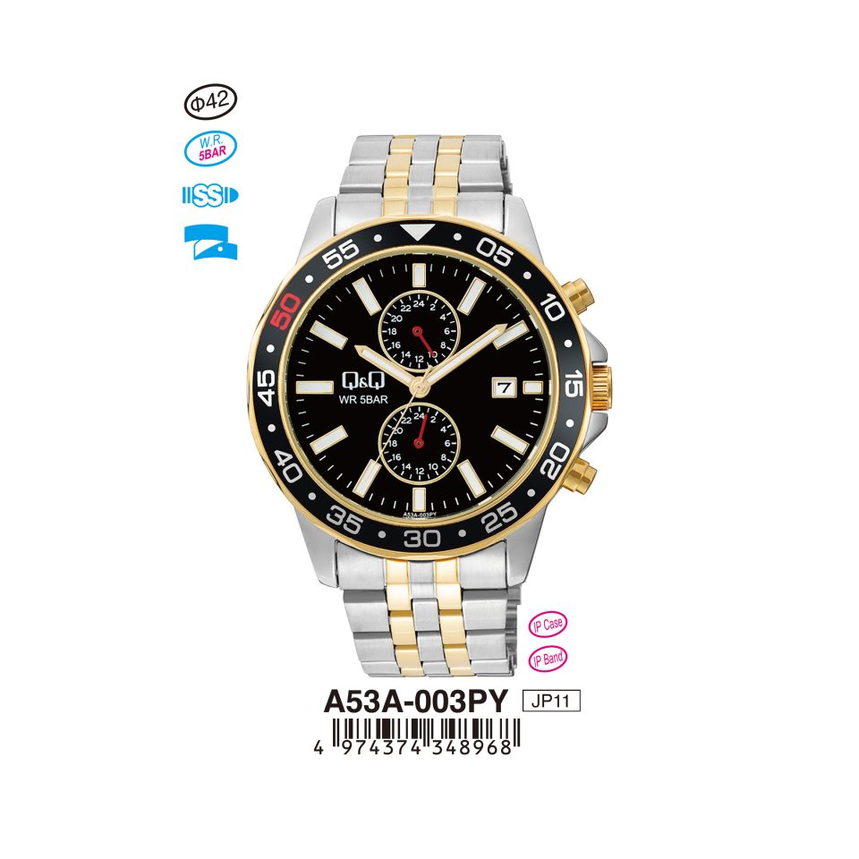 Q&Q A53A003PY Jam Tangan Pria