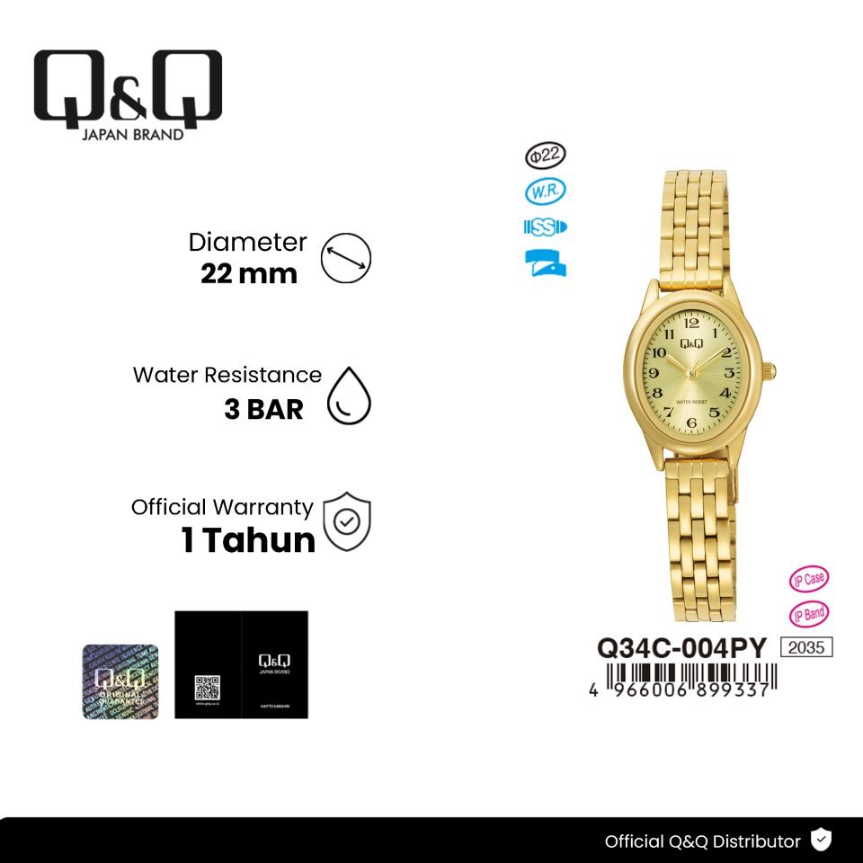 Q&Q Q34C004PY Jam Tangan Wanita