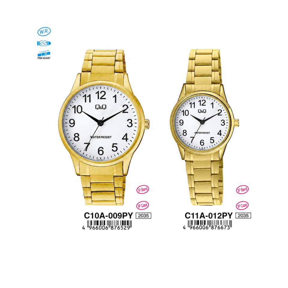 Q&Q C10A009PY - C11AA012PY Jam Tangan Couple