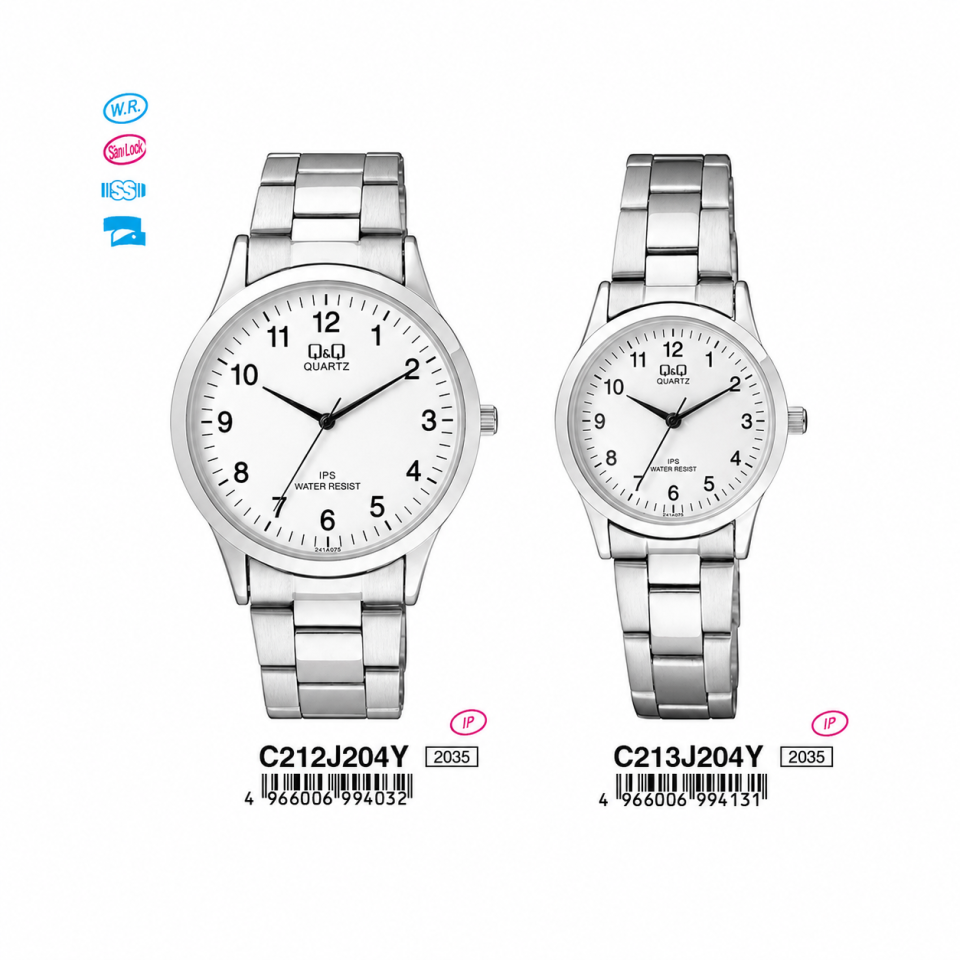 Q&Q C212J204Y - C213J204Y Jam Tangan Couple