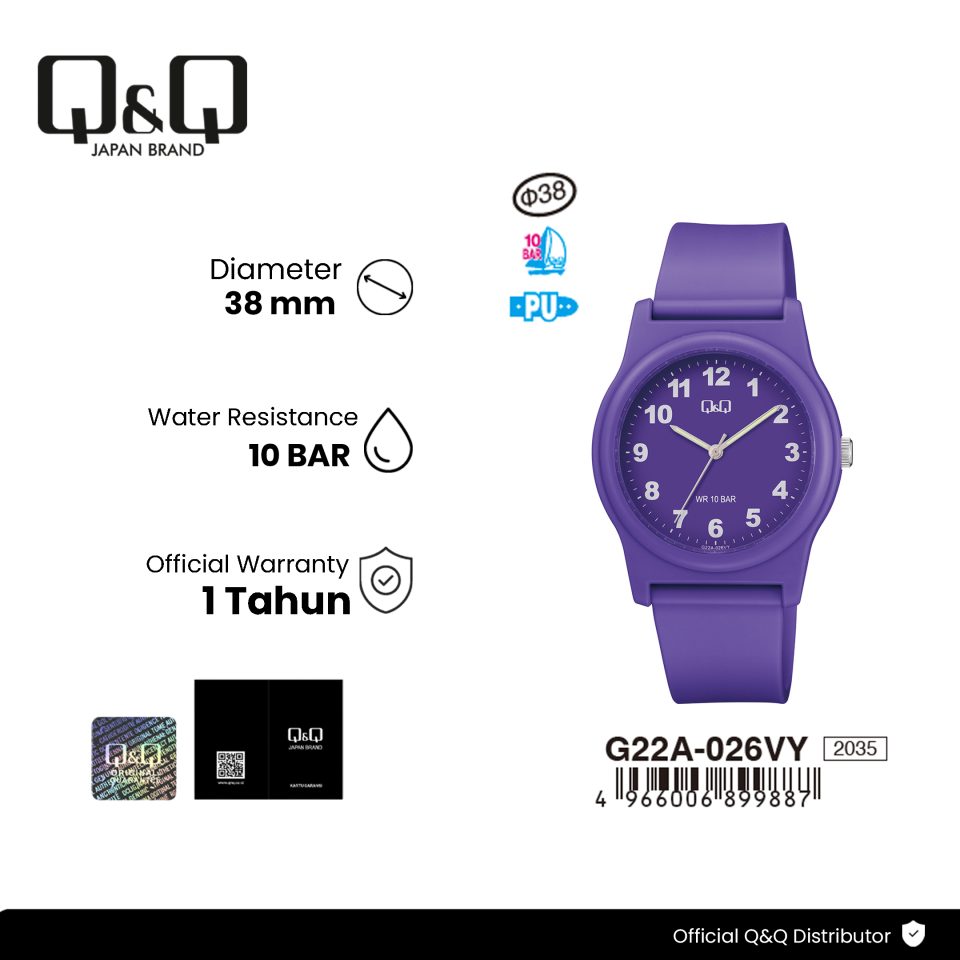 Q&Q G22A026VY Jam Tangan Pria dan Wanita