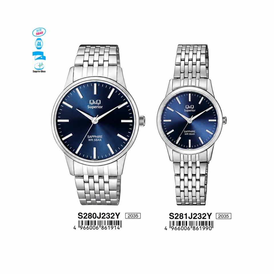Q&Q S280J232Y - S281J232Y Jam Tangan Couple