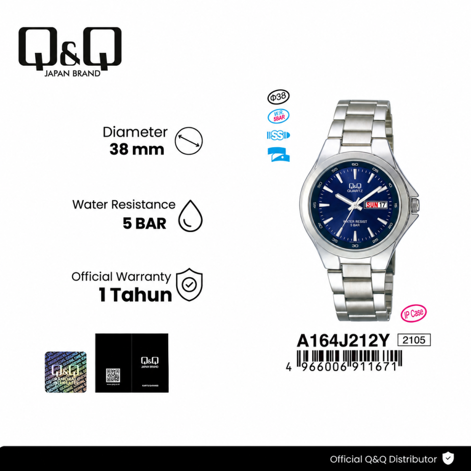 Q&Q A164J212Y Jam Tangan Pria