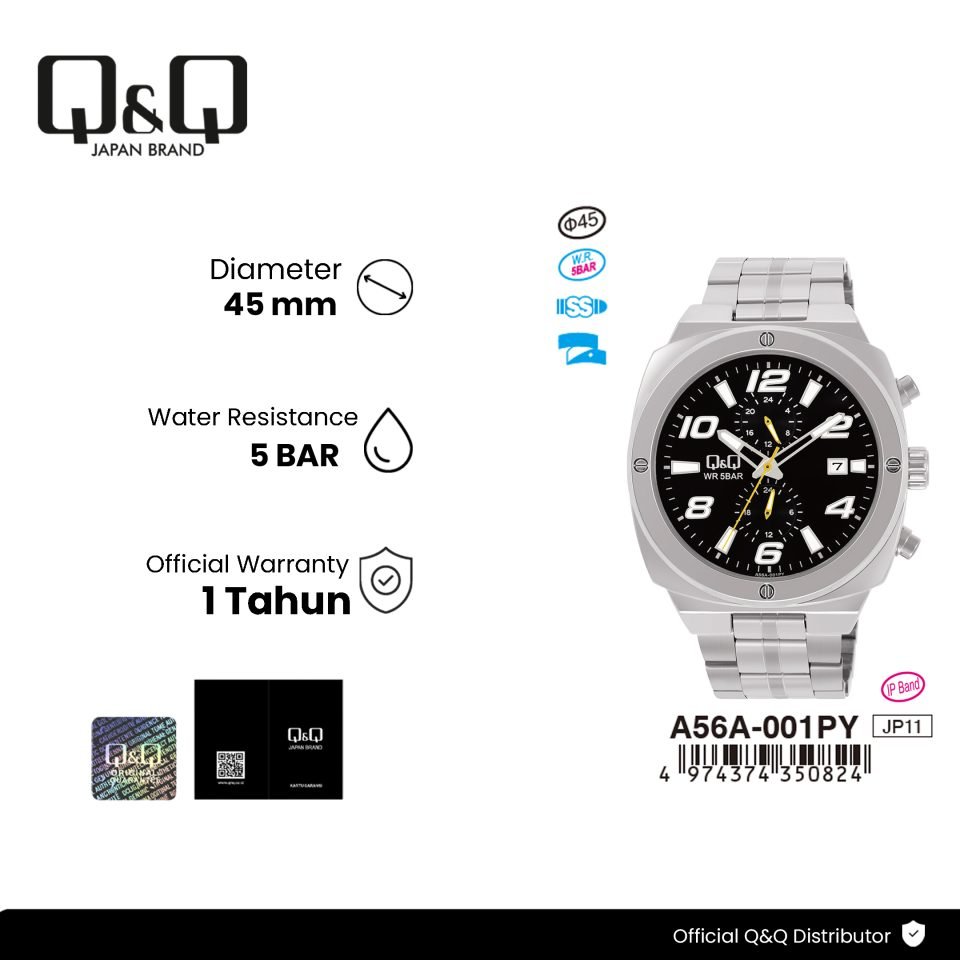 Q&Q A56A001PY Jam Tangan Pria