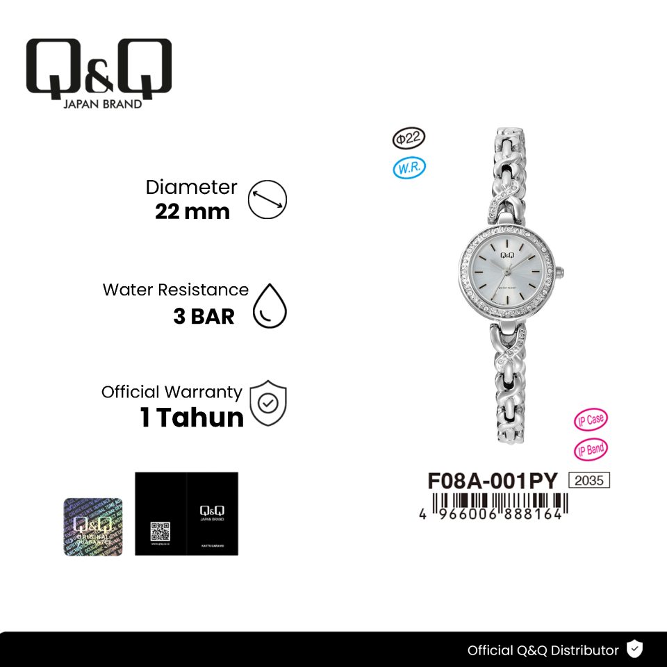 Q&Q F08A-001PY Jam Tangan Wanita