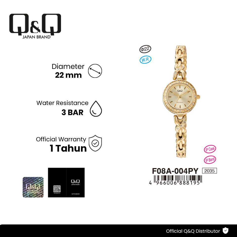 Q&Q F08A-004PY Jam Tangan Wanita