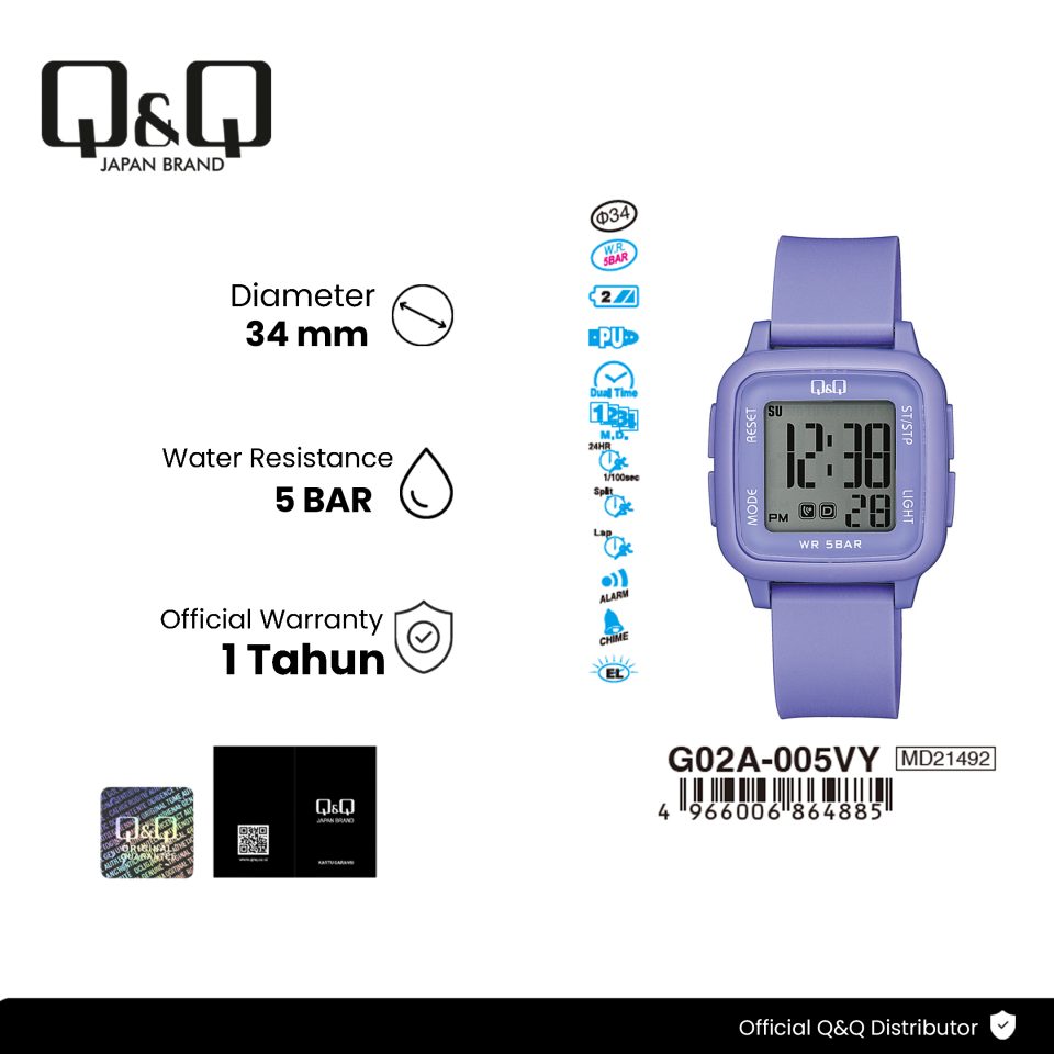 Q&Q G02A005VY Jam Tangan Pria dan Wanita