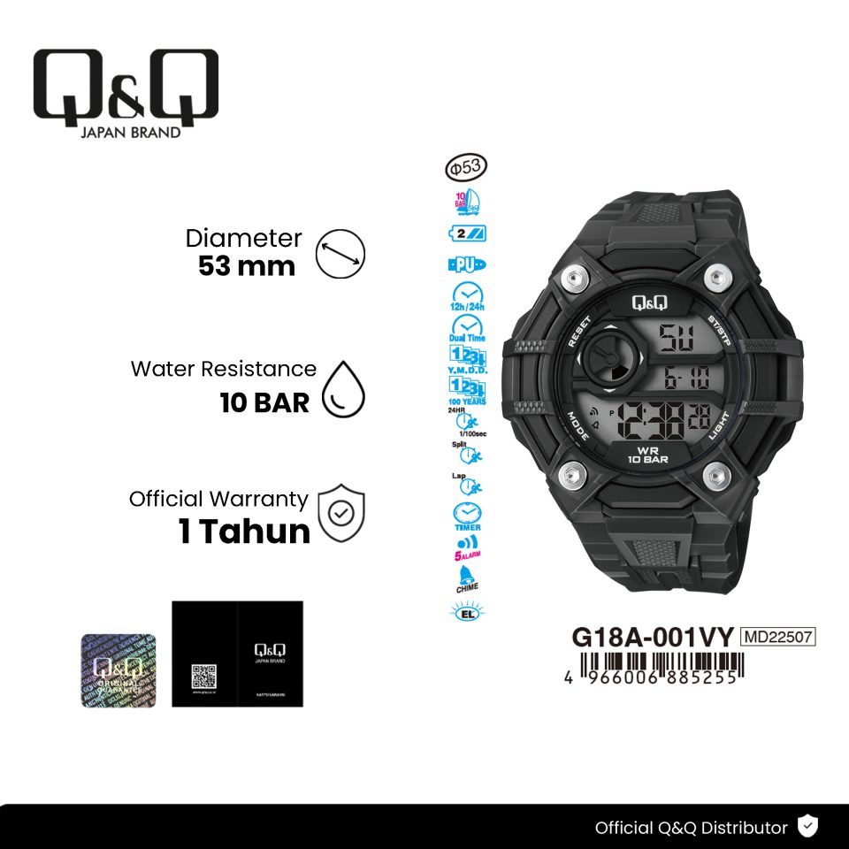 Q&Q G18A001VY Jam Tangan Pria