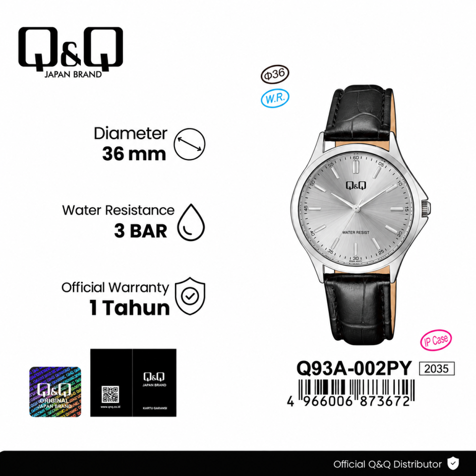 Q&Q Q93A-002PY Jam Tangan Pria