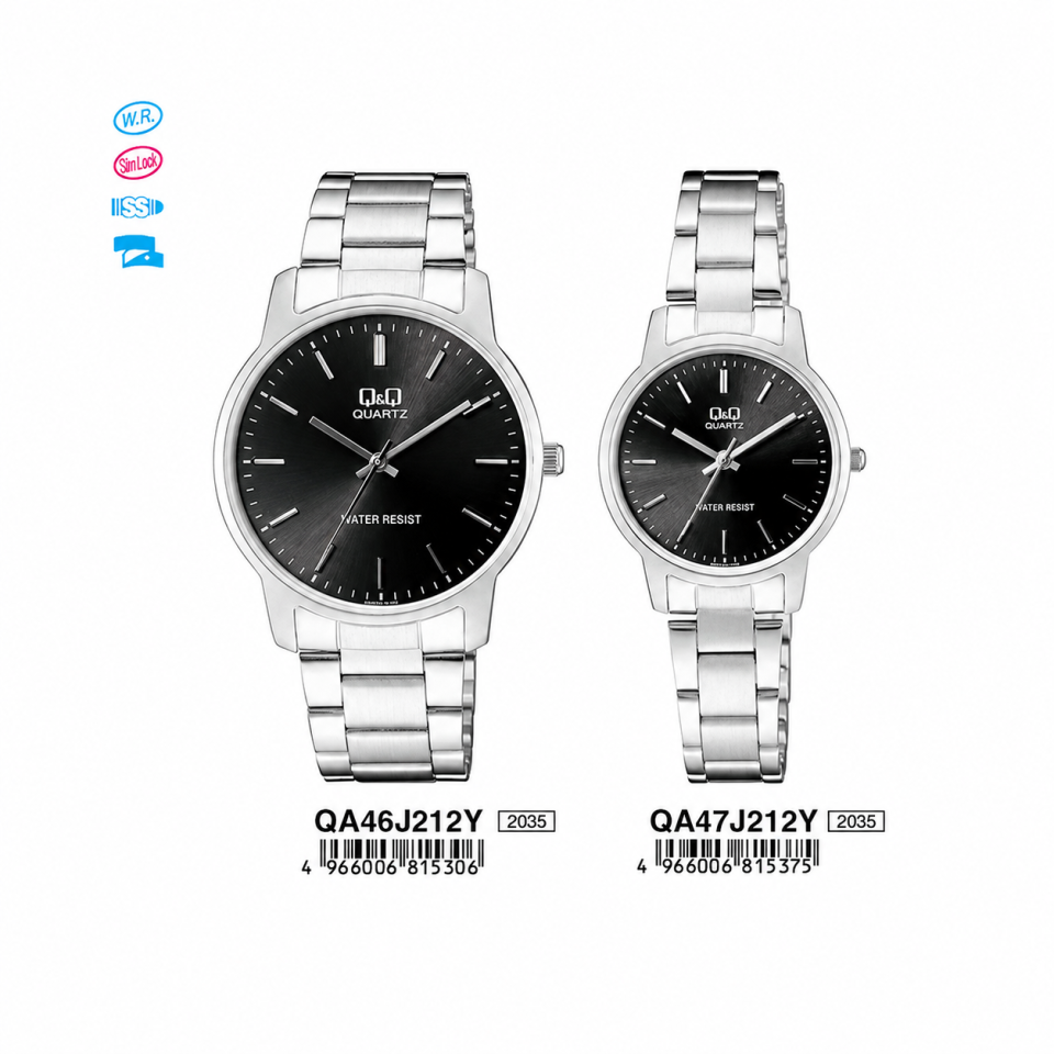Q&Q QA46J212Y - QA47J212Y Jam Tangan Couple