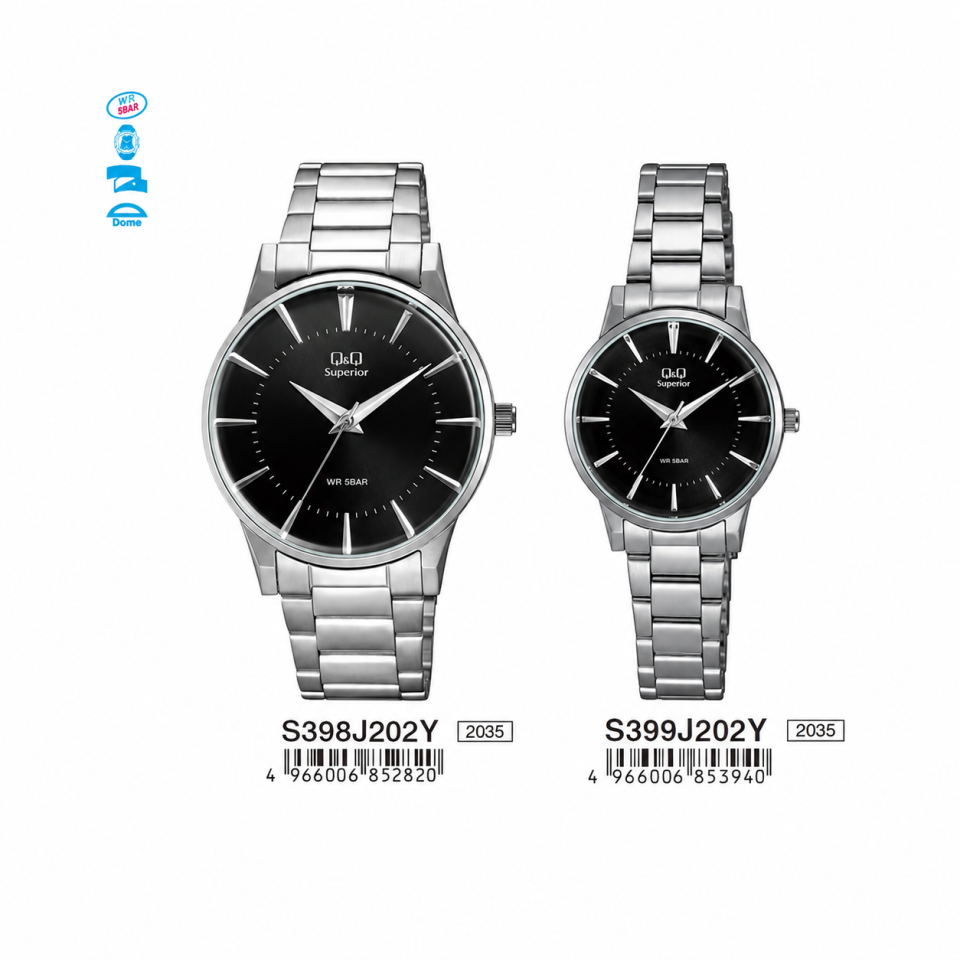 Q&Q S398J202Y - S399J202Y Jam Tangan Couple